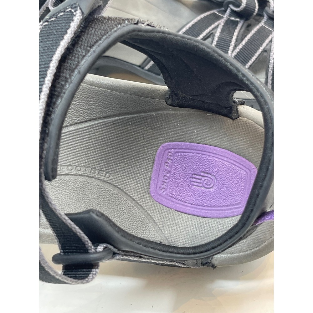 Teva Tirra Sandals Womens 9 Grey Purple Excellent Strappy Hiking Sport Water - Picture 9 of 10